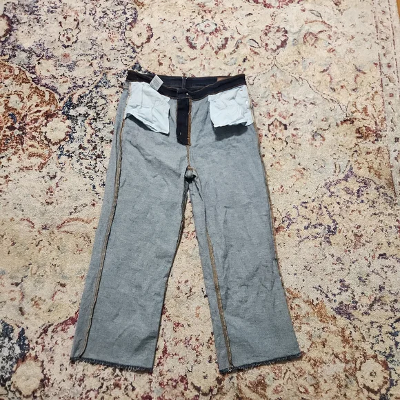 Sold - Judy Blue Dark Wash Raw Hem High Rise Wide Leg Jeans Size 13 / 31 - Picture 3 of 13